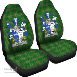 Irish Sheehy or McSheehy Coat of Arms Family Crest Ireland Car Seat Cover Irish National Tartan Irish County Car Seat Cover