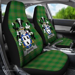 Irish Sharpe Coat of Arms Family Crest Ireland Car Seat Cover Irish National Tartan Irish County Car Seat Cover
