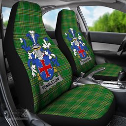 Irish Pendleton Coat of Arms Family Crest Ireland Car Seat Cover Irish National Tartan Irish County Car Seat Cover