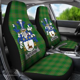 Irish Rutledge Coat of Arms Family Crest Ireland Car Seat Cover Irish National Tartan Irish County Car Seat Cover