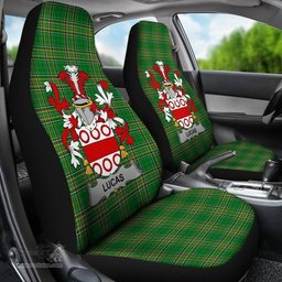 Irish Lucas or Luke Coat of Arms Family Crest Ireland Car Seat Cover Irish National Tartan Irish County Car Seat Cover