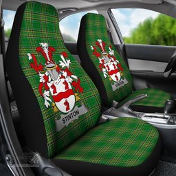 Irish Stinton Coat of Arms Family Crest Ireland Car Seat Cover Irish National Tartan Irish County Car Seat Cover