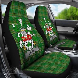 Irish Leech Coat of Arms Family Crest Ireland Car Seat Cover Irish National Tartan Irish County Car Seat Cover
