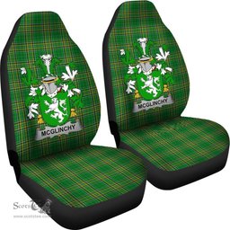Irish McGlinchy or McGlinchey Coat of Arms Family Crest Ireland Car Seat Cover Irish National Tartan Irish County Car Seat Cover