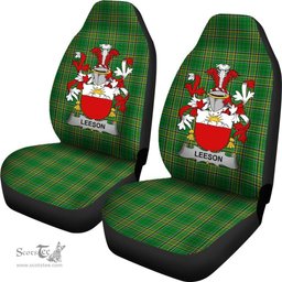 Irish Leeson Coat of Arms Family Crest Ireland Car Seat Cover Irish National Tartan Irish County Car Seat Cover