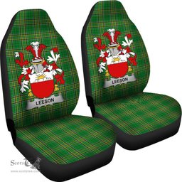 Irish Leeson Coat of Arms Family Crest Ireland Car Seat Cover Irish National Tartan Irish County Car Seat Cover