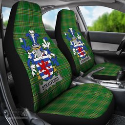 Irish Stratford Coat of Arms Family Crest Ireland Car Seat Cover Irish National Tartan Irish County Car Seat Cover