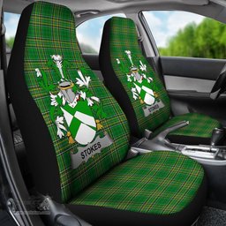 Irish Stokes Coat of Arms Family Crest Ireland Car Seat Cover Irish National Tartan Irish County Car Seat Cover