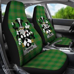 Irish Timmins Coat of Arms Family Crest Ireland Car Seat Cover Irish National Tartan Irish County Car Seat Cover