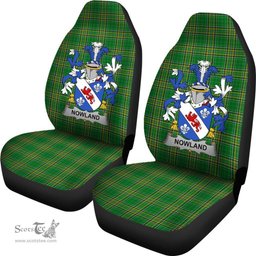 Irish Nowland Coat of Arms Family Crest Ireland Car Seat Cover Irish National Tartan Irish County Car Seat Cover