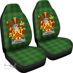 Irish Powell Coat of Arms Family Crest Ireland Car Seat Cover Irish National Tartan Irish County Car Seat Cover
