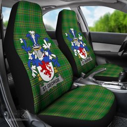 Irish St. George Coat of Arms Family Crest Ireland Car Seat Cover Irish National Tartan Irish County Car Seat Cover
