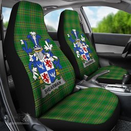 Irish Shearman Coat of Arms Family Crest Ireland Car Seat Cover Irish National Tartan Irish County Car Seat Cover