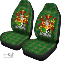 Irish Sullivan or O'Sullivan Coat of Arms Family Crest Ireland Car Seat Cover Irish National Tartan Irish County Car Seat Cover