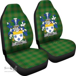 Irish Stone Coat of Arms Family Crest Ireland Car Seat Cover Irish National Tartan Irish County Car Seat Cover