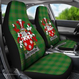 Irish Patterson Coat of Arms Family Crest Ireland Car Seat Cover Irish National Tartan Irish County Car Seat Cover