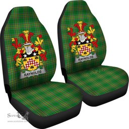 Irish Raynolds Coat of Arms Family Crest Ireland Car Seat Cover Irish National Tartan Irish County Car Seat Cover