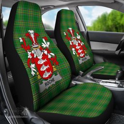 Irish Roche Coat of Arms Family Crest Ireland Car Seat Cover Irish National Tartan Irish County Car Seat Cover