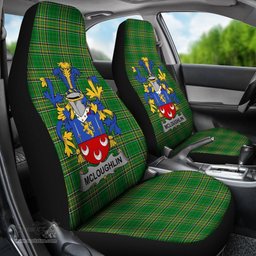 Irish McLoughlin or Loughlin Coat of Arms Family Crest Ireland Car Seat Cover Irish National Tartan Irish County Car Seat Cover