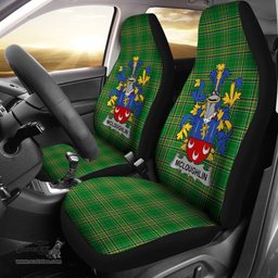 Irish McLoughlin or Loughlin Coat of Arms Family Crest Ireland Car Seat Cover Irish National Tartan Irish County Car Seat Cover