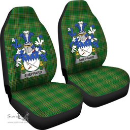 Irish Sheppard Coat of Arms Family Crest Ireland Car Seat Cover Irish National Tartan Irish County Car Seat Cover