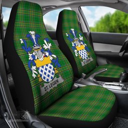 Irish St.Leger Coat of Arms Family Crest Ireland Car Seat Cover Irish National Tartan Irish County Car Seat Cover