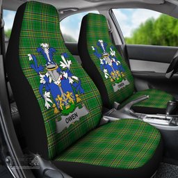 Irish Owen Coat of Arms Family Crest Ireland Car Seat Cover Irish National Tartan Irish County Car Seat Cover