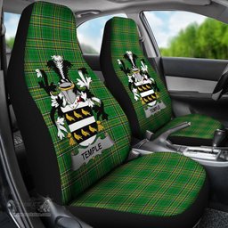 Irish Temple Coat of Arms Family Crest Ireland Car Seat Cover Irish National Tartan Irish County Car Seat Cover