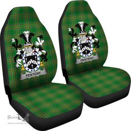 Irish Penteny Coat of Arms Family Crest Ireland Car Seat Cover Irish National Tartan Irish County Car Seat Cover