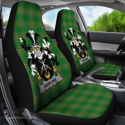 Irish Rawlins Coat of Arms Family Crest Ireland Car Seat Cover Irish National Tartan Irish County Car Seat Cover