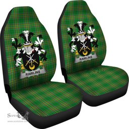 Irish Rawlins Coat of Arms Family Crest Ireland Car Seat Cover Irish National Tartan Irish County Car Seat Cover