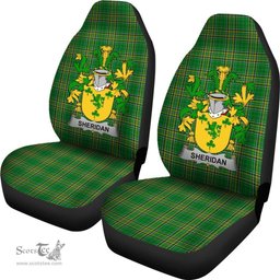 Irish Sheridan Coat of Arms Family Crest Ireland Car Seat Cover Irish National Tartan Irish County Car Seat Cover