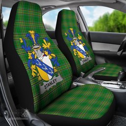 Irish Stanley Coat of Arms Family Crest Ireland Car Seat Cover Irish National Tartan Irish County Car Seat Cover