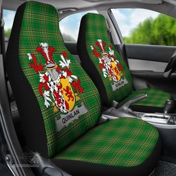 Irish Quinlan or O'Quinlevan Coat of Arms Family Crest Ireland Car Seat Cover Irish National Tartan Irish County Car Seat Cover