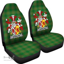Irish Quinlan or O'Quinlevan Coat of Arms Family Crest Ireland Car Seat Cover Irish National Tartan Irish County Car Seat Cover