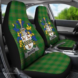 Irish Warren Coat of Arms Family Crest Ireland Car Seat Cover Irish National Tartan Irish County Car Seat Cover
