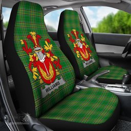 Irish Williams Coat of Arms Family Crest Ireland Car Seat Cover Irish National Tartan Irish County Car Seat Cover