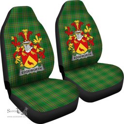 Irish Edgeworth Coat of Arms Family Crest Ireland Car Seat Cover Irish National Tartan Irish County Car Seat Cover