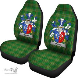 Irish Trant or Trent Coat of Arms Family Crest Ireland Car Seat Cover Irish National Tartan Irish County Car Seat Cover