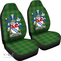 Irish Whelan Coat of Arms Family Crest Ireland Car Seat Cover Irish National Tartan Irish County Car Seat Cover