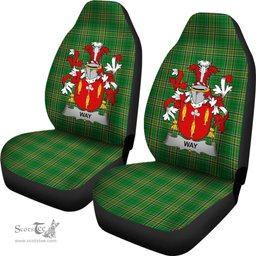 Irish Way Coat of Arms Family Crest Ireland Car Seat Cover Irish National Tartan Irish County Car Seat Cover