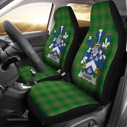 Irish Tucker Coat of Arms Family Crest Ireland Car Seat Cover Irish National Tartan Irish County Car Seat Cover