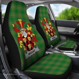 Irish Wiggat Coat of Arms Family Crest Ireland Car Seat Cover Irish National Tartan Irish County Car Seat Cover