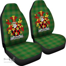 Irish Wiggat Coat of Arms Family Crest Ireland Car Seat Cover Irish National Tartan Irish County Car Seat Cover