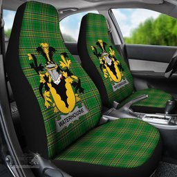 Irish Waterhouse Coat of Arms Family Crest Ireland Car Seat Cover Irish National Tartan Irish County Car Seat Cover