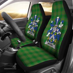 Irish Waters Coat of Arms Family Crest Ireland Car Seat Cover Irish National Tartan Irish County Car Seat Cover
