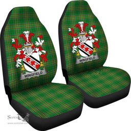 Irish Wingfield Coat of Arms Family Crest Ireland Car Seat Cover Irish National Tartan Irish County Car Seat Cover
