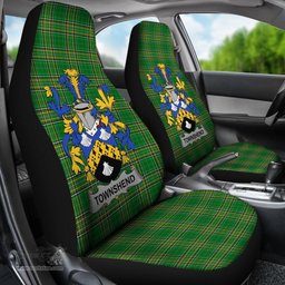 Irish Townshend or Townsend Coat of Arms Family Crest Ireland Car Seat Cover Irish National Tartan Irish County Car Seat Cover