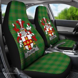 Irish Villiers Coat of Arms Family Crest Ireland Car Seat Cover Irish National Tartan Irish County Car Seat Cover