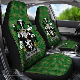 Irish Westropp Coat of Arms Family Crest Ireland Car Seat Cover Irish National Tartan Irish County Car Seat Cover
